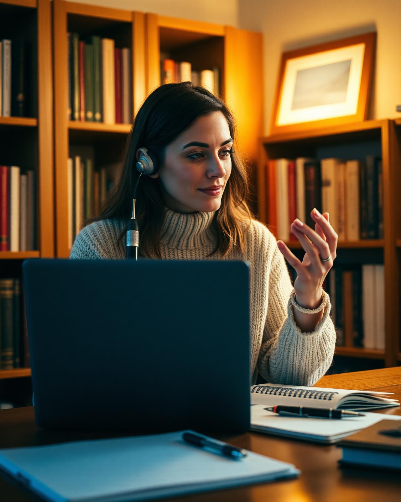 Writer talking with NovelPolish